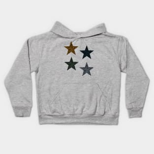 Leopard Print Stars Pack on Grey Kids Hoodie